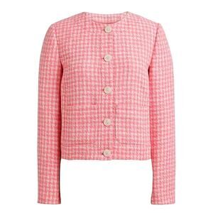 J.Crew Tweed Lady Jacket 24W NWT Pink Boucle Blazer Patch Pocket